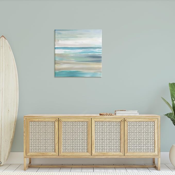 'Abstract Beach Sand Ocean Waves'| Canvas Art | Stupell Industries | 30 x 30 Inches, Easy to Hang and Sturdy, Made in USA, by Nan