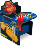 Delta Children Chair Desk With Storage Bin, Disney/Pixar Cars | Kids Chair Desk Includes Fabric Storage Bin and Cup Holder, Low to the Ground for Easy Access, Ideal for Toddlers/Kids Age 3+
