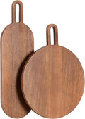 Kate and Laurel Staven Transitional Two-Piece Serving Boards Set; 7 x 22 and 14 x 18; Walnut Brown; Modern Food-Safe Charcuterie Boards from Solid Mango Wood for Use as Kitchen Countertop Decor