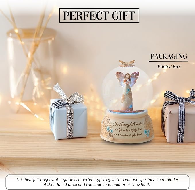 Pavilion Gift Company 19061 Light Your Way Memorial in Loving Memory Musical Water Globe, 100mm