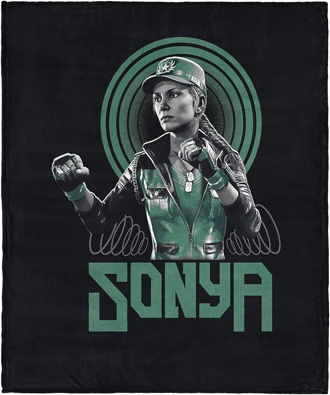 Mortal Kombat Silk Touch Throw Blanket – Sonya, Ultra-Soft Fleece, Plush & Lightweight, 50 x 60