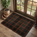 3x4 Entryway Door Mat Indoor – Washable Non Slip Small Rug for Front Door, Kitchen Sink, Mudroom, Garage Entry, Low Profile Easy Clean Farmhouse Plaid Floor Mat