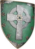 Design Toscano CL41032 Celtic Cross Warriors Shield Medieval Decor Wall Sculpture, 18 Inch, Single