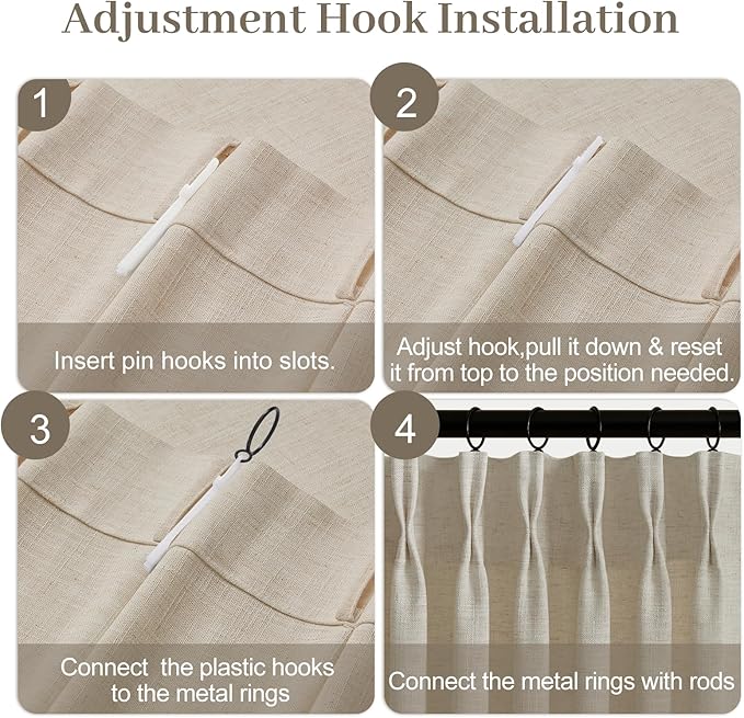 IVAPUPU Pinch Pleated Curtains 90 Inch Long - Image 9