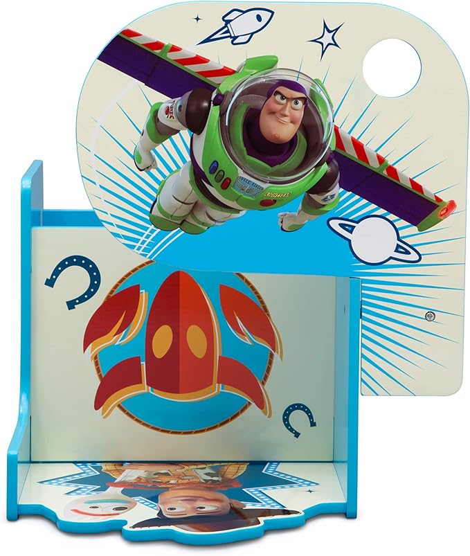 Delta Children Chair Desk with Storage Bin, Toy Story 4 | Kids Chair Desk Includes Fabric Storage Bin and Cup Holder, Low to the Ground for Easy Access, Ideal for Toddlers/Kids Age 3+