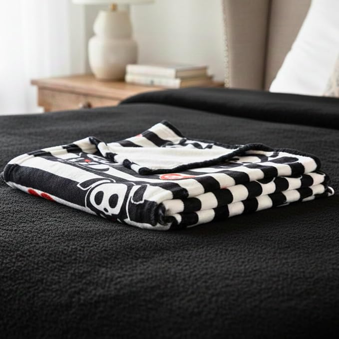 Skelanimals Halloween Throw Blanket, Super Soft Cozy Plush Bedding, 46 in x 60 in, (Officially Licensed Product) by Franco
