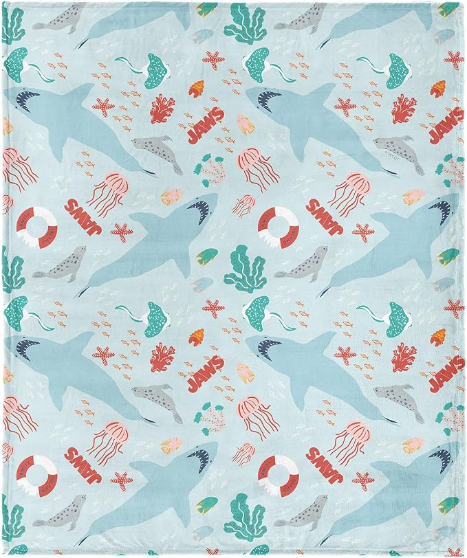 Northwest Jaws Coastal Sharks Silk Touch Throw Blanket 60x80 inches