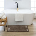 Mohawk Home Corona Casual Geometric Dark Brown 1' 8" X 2' 10" Machine Washable Bath Mat Perfect for Bathroom