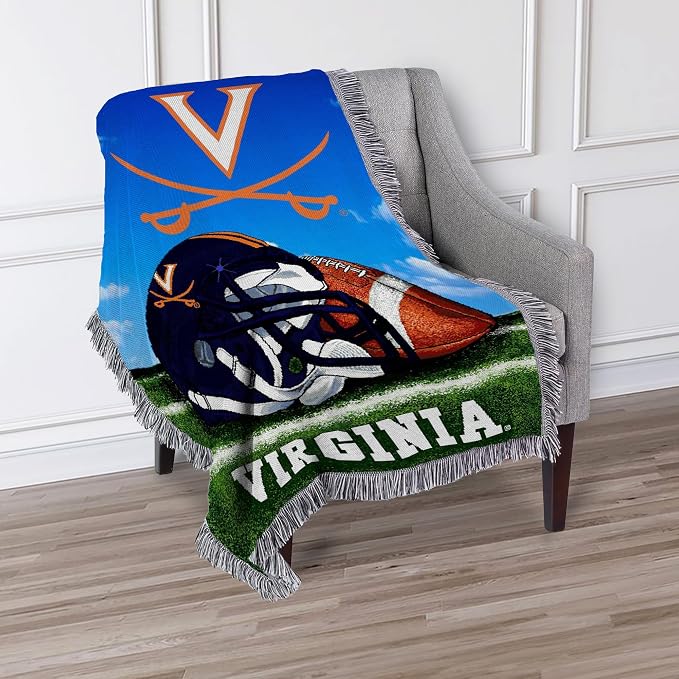 Officially Licensed NCAA "Home Field Advantage" Woven Tapestry Throw Blanket, 48" x 60", Multi Color