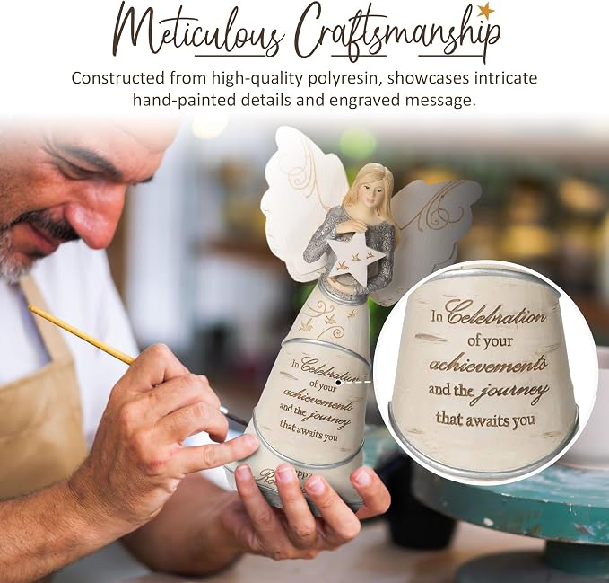 Pavilion Gift Company 82375 Celebration of Retirement Angel Figurine, 6-1/2"