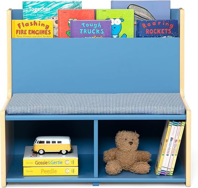 Delta Children - GapKids Reading Nook with Padded Bench - Greenguard Gold Certified, Indigo Blue