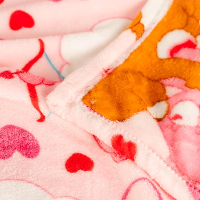 Care Bears Nostalgic Classic Bedding Super Soft Plush Cozy Throw, 60 in x 70 in, (Officially Licensed Product) by Franco Collectibles