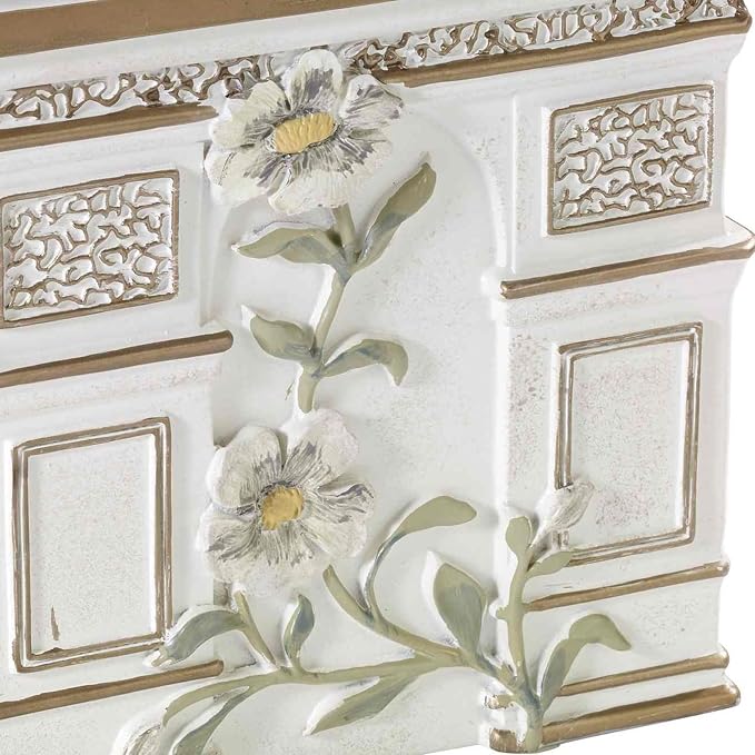 Avanti Linens - Toothbrush Holder, 100% Hand-Painted Resin Bathroom Accessories, Elegant Home Decor (Paris Botanique)