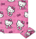 Northwest Hello Kitty Silk Touch Throw Blanket, Soft, Cozy, 50 x 70 Inches, I Love Pink Design