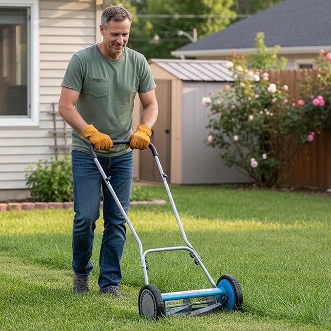 American Lawn Mower 2205-14 14-Inch 5-Blade Reel Lawn Mower, U-Handle