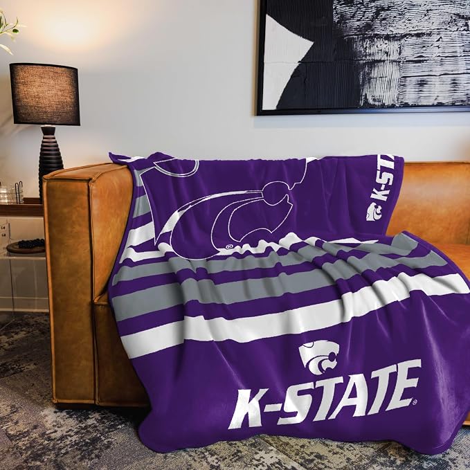 Logo Brands NCAA Raschel Throw Blanket – 50 x 60 Soft Fleece Blanket, Officially Licensed Collegiate Design, Cozy Throw for Tailgating, Game Day, & Home Décor