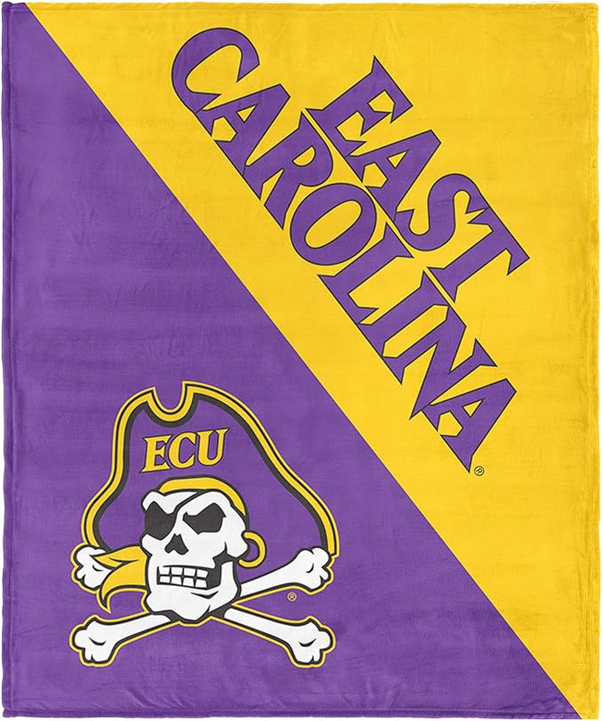 Northwest NCAA Silk Touch Throw Blanket, Ultra Soft Plush Polyester, Lightweight Warm Decorative Fan Gift, 46 x 60 in