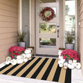 IOHOUZE Black Tan Rug 3x5 Ft Front Door Mats Outdoor, Washable Rug for Front Porch Decor, Spring Summer Welcome Mats Outdoor Indoor, Doormat for Farmhouse/Entryway/Home Entrance