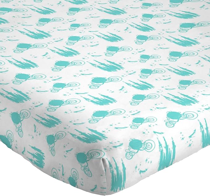 Jay Franco Kids Sheet Set with Fitted, Flat Sheets & Pillow Cover - Ultra-Soft Bedding with Pillowcase for Room Decor, Blue - Princess Cinderella, 3 Piece Twin