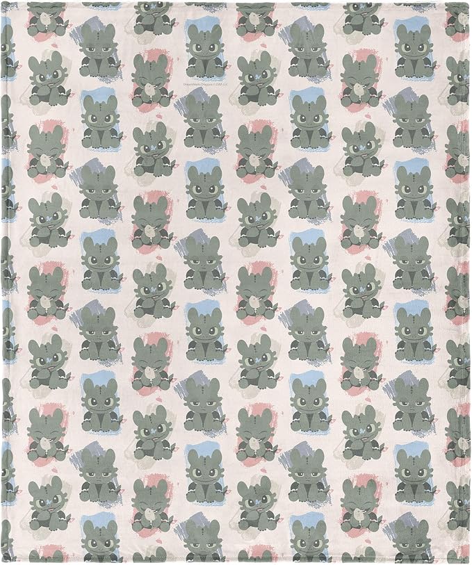 Northwest How to Train Your Dragon Many Emotions Silk Touch Throw Blanket 60x80 inches
