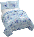 Jay Franco Kids Duvet Cover Set with Sham & Pillowcase – Ultra-Soft Bedding for Room Decor, Cover ONLY Comforter NOT Included, Blue - Frozen, 3 Piece Queen