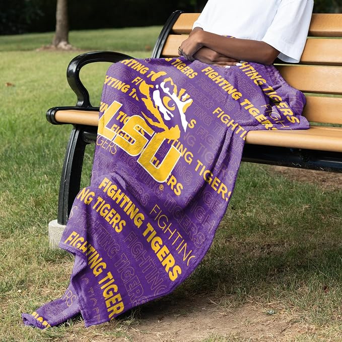 Logo Brands NCAA Classic Fleece Throw Blanket -50” x 60” Ultra-Soft Game Day Blanket with Bold Team Colors & Logo – Cozy College Team Bedding for Fans & Alumni