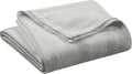 Vellux 100% Cotton Blanket, King, 108x90, Grey | Soft, Breathable Knit, Lightweight, All Season, Machine Washable, Oeko-Tex Certified, Hotel Quality