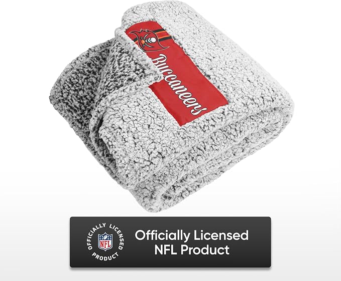 FOCO NFL Team Color Big Logo Cloud Sherpa Blanket 60" x 70"
