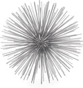 Torre & Tagus 7” Spike Silver Sphere Decor (Steel Metal Ball Decor) Handmade Starburst Table Decoration, Geometric Decorative Objects for Shelves, Mid-Century Modern Sputnik Home Table Accent
