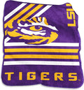 Logo Brands NCAA Raschel Throw Blanket – 50 x 60 Soft Fleece Blanket, Officially Licensed Collegiate Design, Cozy Throw for Tailgating, Game Day, & Home Décor