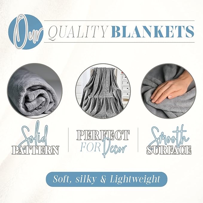 Elegant Comfort Luxury Velvety Feel Blanket, All-Season Lightweight Blanket, Ultra Plush, Soft, Cozy-Fuzzy Flannel Fleece for Couch, Sofa, Bed, Travel, Solid Design, Twin/Twin XL, Lavender
