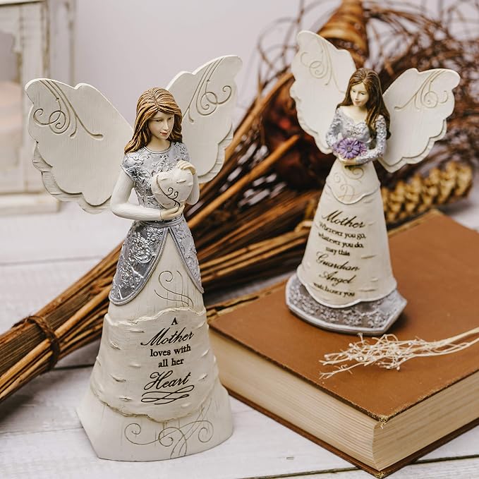 Pavilion Gift Company Elements Mother Guardian Angel Figurine, 6", Purple