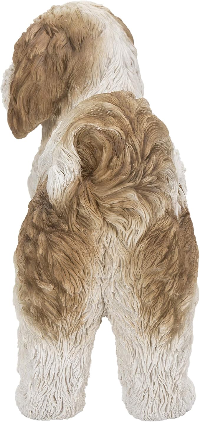 HI-LINE Gift Brown & White Standing Shih TZU