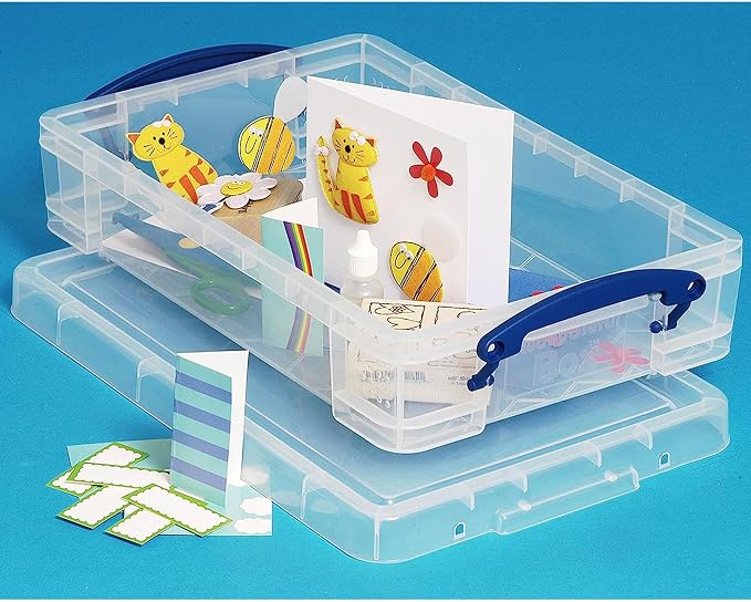 Really Useful Box Stackable Box, Clear (5 Pack)