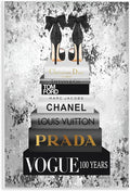 Fashion Bookstack Glam, 10 x 15 Inch Mounted Print on Wall Plaque | Stupell Industries · By Amanda Greenwood · Ready to hang · Chic gift for fashion lovers · Made in USA