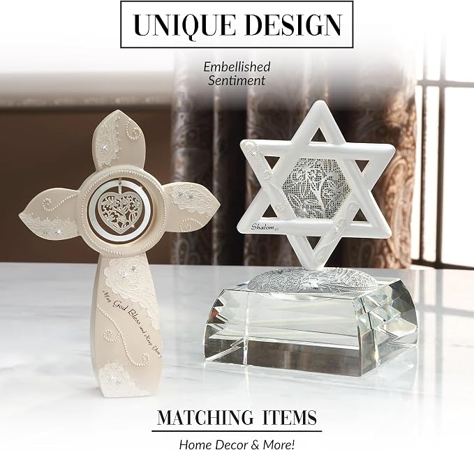 Little Things Mean A Lot May God Bless and Keep You Self Standing Cross, 7-Inch