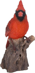 Tocca Hi-Line Gift Motion Activated Singing Cardinal Standing ON Stump, Red