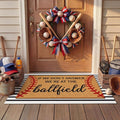 Tinideya 2 Pcs Baseball Door Mat Ballfield Welcome Non Slip Coir Mats Ballfield Theme Floor Layering Doormats Seasonal for Front Porch Entryway Decor(Baseball Theme)