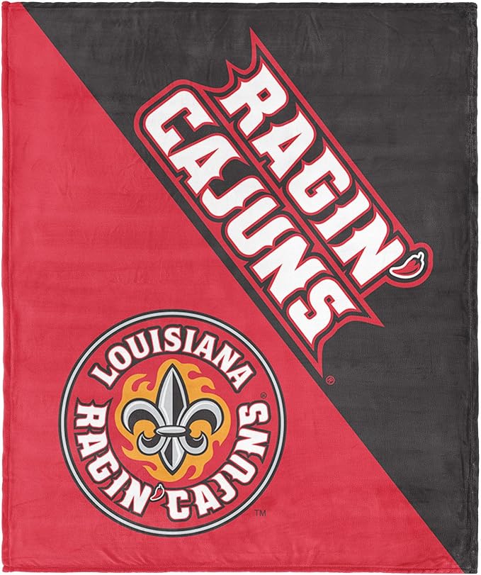 Northwest NCAA Silk Touch Throw Blanket, Ultra Soft Plush Polyester, Lightweight Warm Decorative Fan Gift, 46 x 60 in