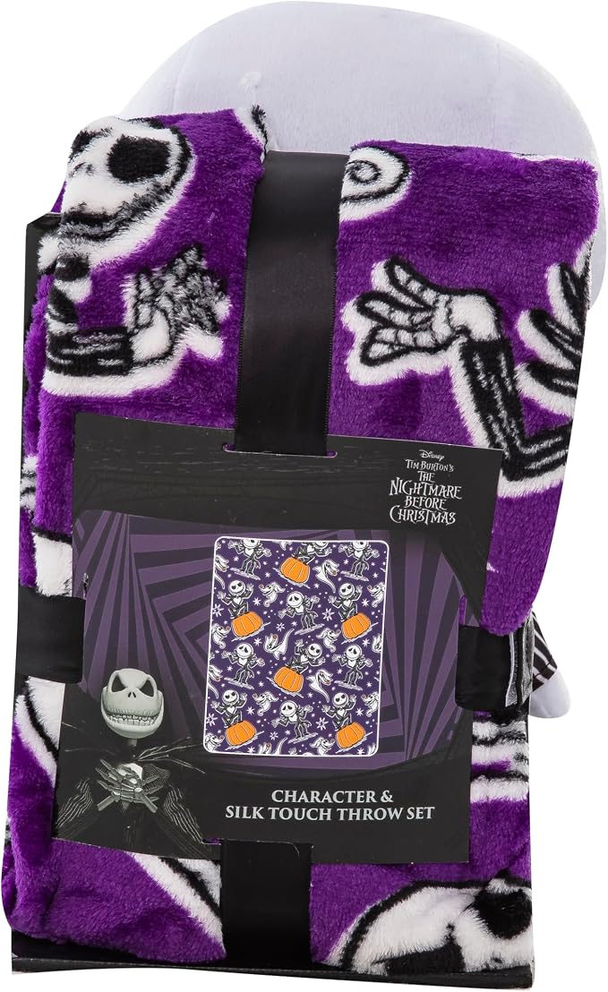 Northwest Nightmare Before Christmas Silk Touch with Hugger, Jack Smackdown, 50 x 40 inches