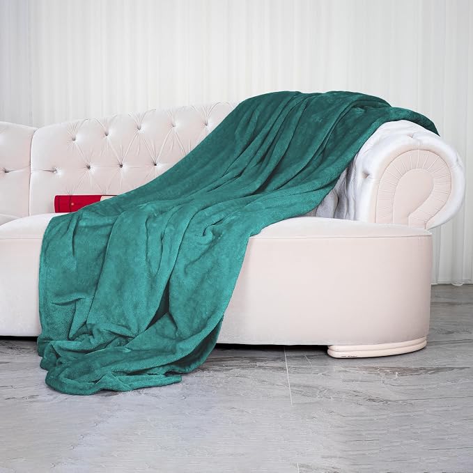 Elegant Comfort ™ Luxury Velvety Softness Fuzzy Plush Micro-Velour Ultra-Soft Blanket, Twin XL, Teal
