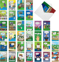 NobleWorks 36 Assorted Box Set Birthday Greeting Cards w/5 x 7 Inch Envelopes (36 Designs, 1 Each) Bday Metzger's Many Pets AC10614BDG-B1x36