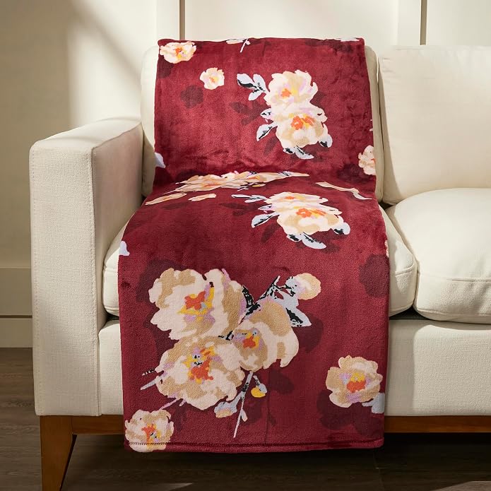 Vera Bradley Women's Fleece Throw Blanket – Soft Plush Blanket for Couch, Bedroom & Home Décor