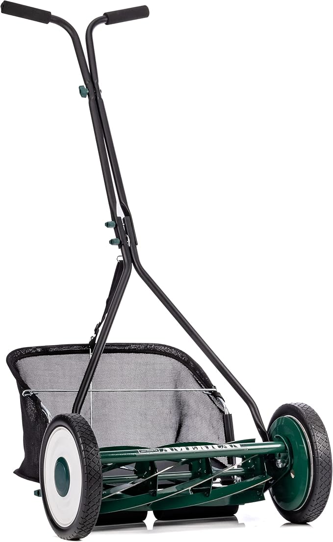 American Lawn Mower 1725-16GC 16" 7-Blade Reel Mower with Grass Catcher