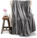 Twin Size Microfleece Fleece Blanket - Supersoft Lightweight Plush Throw for Bed, Couch, Travel & Pets - All-Season Comfort - Gray