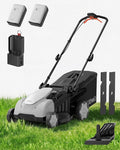Litheli 18" Self-Propelled Lawn Mower Electric, 2 x 5.0Ah Cordless Push Mower