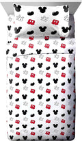 Jay Franco Disney Mickey Mouse Kids Twin Sheet Set 3 Piece - Reversible | Super Soft Brushed Microfiber, Deep Pocket, Breathable, Machine Washable Kids Bedding (Official Disney Product)