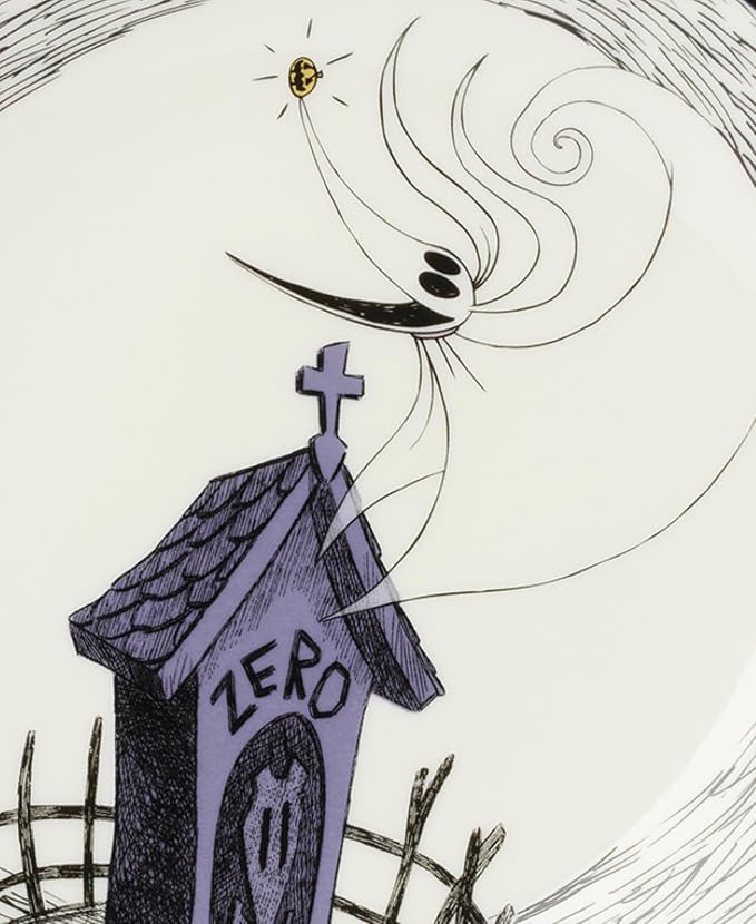 Lenox Nightmare Before Christmas Halloween Accent Plates, Appetizer Set | porcelain, dishwasher safe, microwave safe | also great as a halloween dessert plate for salad or bread