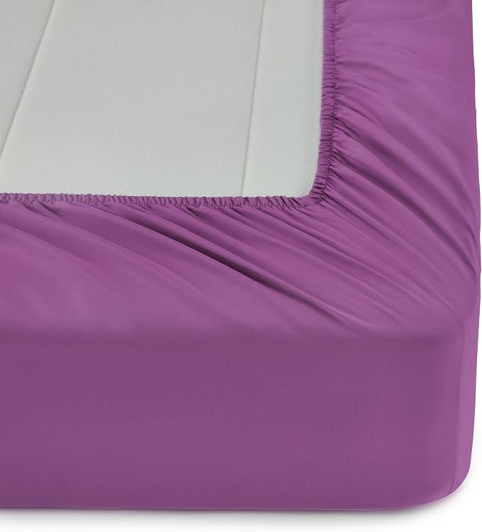 Amazon Basics 7-Piece Microfiber Kid's Comforter Bed-in-a-Bag Bedding Set with Sheets, Full/Queen, Bluish Flowers