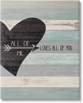 Distressed Heart Love Phrase, 16 x 20 Inch Canvas Wall Art